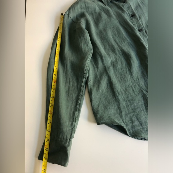 Uniqlo Womens Premium Linen Shirt Long Sleeve Size: XS - Picture 10 of 10